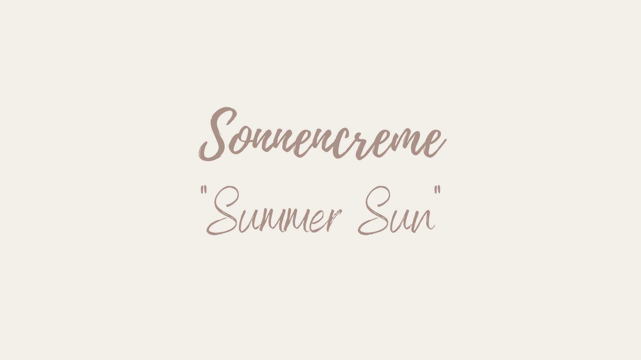 Sonnencreme 